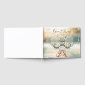 Tennis Wedding Guest Book – Floral Racket  ゲストブック (全面)