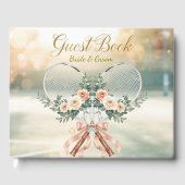 Tennis Wedding Guest Book – Floral Racket  ゲストブック (正面)