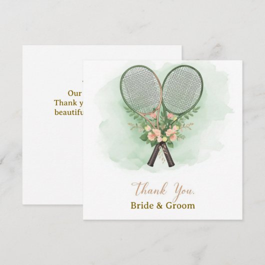 Tennis Wedding Thank You Card  サンキューカード (正面/裏面)