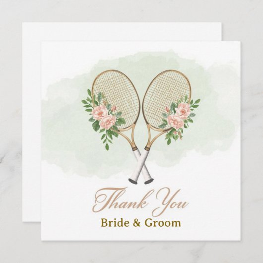 Tennis Wedding Thank You Card  サンキューカード (正面/裏面)
