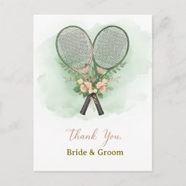 Tennis Wedding Thank You Card  ポストカード