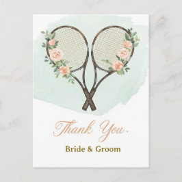 Tennis Wedding Thank You Card  ポストカード