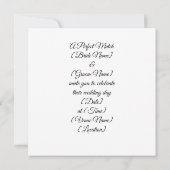 Tennis Wedding with Bride and Groom on the court 招待状 (裏面)