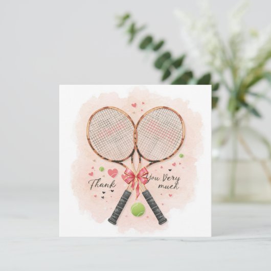 Tennis wedding with racket and love hearts (スタンド正面)