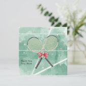 Tennis wedding with racket and love hearts (スタンド正面)