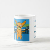 Tennis with a woman and a chihuhua コーヒーマグカップ (中央)