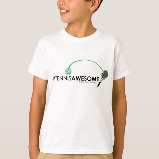 #TennisAwesome 子供へ! Tシャツ (正面)