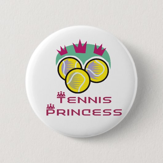 TennisChickのプリンセス 缶バッジ (正面)