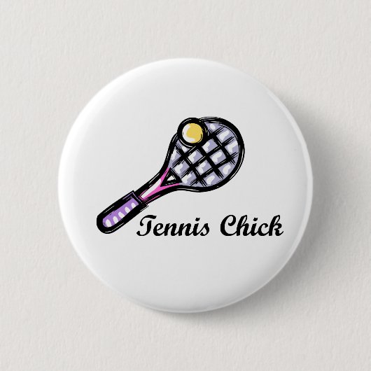 TennisChickのロゴ 缶バッジ (正面)