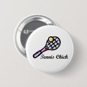 TennisChickのロゴ 缶バッジ (正面&裏面)