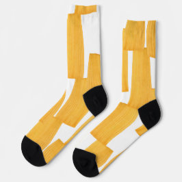 Tennissocken mit gelber Farbcollage ソックス