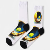 Tennissocken mit Tennismotiv  ソックス (左)