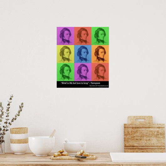 Tennyson "Love Is Long" Quote PopArt Poster Prints ポスター (キッチン)