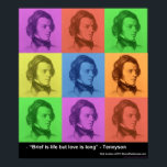 Tennyson "Love Is Long" Quote PopArt Poster Prints ポスター<br><div class="desc">You are viewing a poster print by Shoes That Amuse, the world’s only famous love quote shoes and gifts, designed by Rick London and manufactured by U.S. Keds. This poster features a graphic and famous quote by Tennyson “Brief is life but love is long”. Our shoes. gifts and posters make...</div>