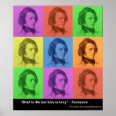 Tennyson "Love Is Long" Quote PopArt Poster Prints ポスター (正面)