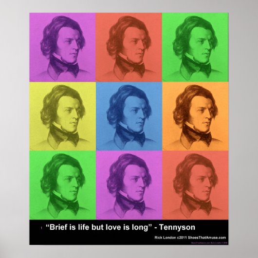 Tennyson "Love Is Long" Quote PopArt Poster Prints ポスター (正面)