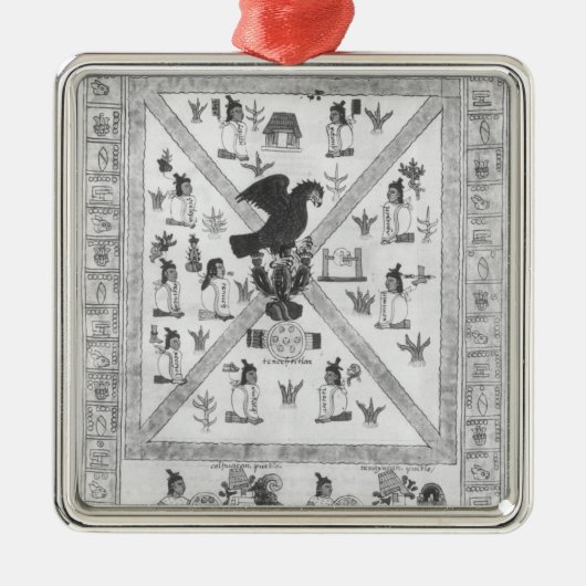 Tenochtitlanの創設 メタルオーナメント (正面)