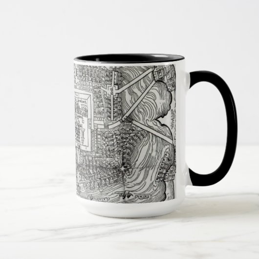 Tenochtitlanの地図 マグカップ (右)