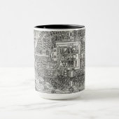 Tenochtitlanの地図 マグカップ (中央)