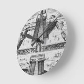 TenochtitlanのTemploの市長 ラウンド壁時計 (傾斜)