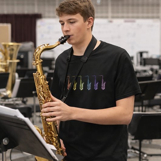 Tenor Saxophone Rainbow  Tシャツ