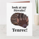Tenrec Animal Funny カード (正面)