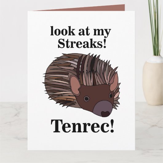 Tenrec Animal Funny カード (正面)