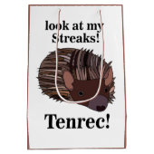Tenrec Animal Funny ミディアムペーパーバッグ (裏面)