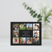 Ten's 結婚 Photo Collage Black ポストカード (スタンド正面)