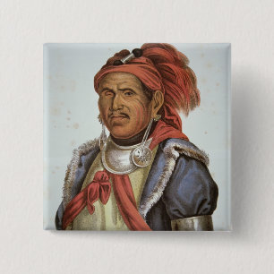 Tenskwatawa (1775-1836年) (色のlitho) 缶バッジ