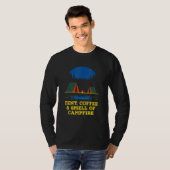 Tent Coffee and Smell of Campfire Camping Hiking C Tシャツ (正面フル)