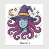 Tentacle Hair Witch Halloween Sticker シール (シート)