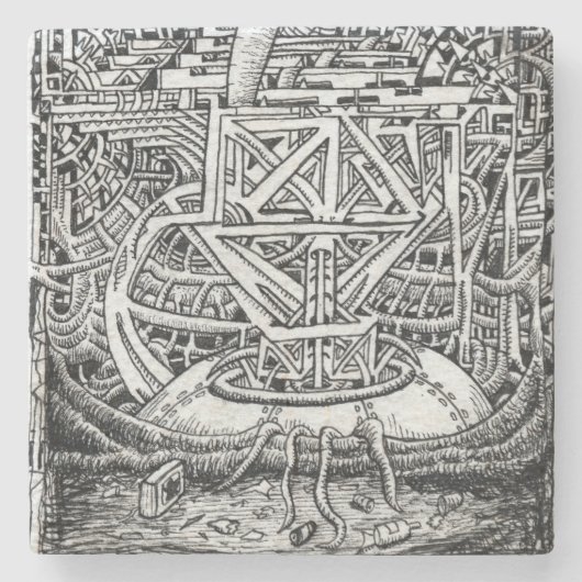 Tentacle Tank by Brian Benson Stone Coaster ストーンコースター (正面)