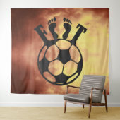 Tenture - Crowned Goal – Royal Passion for Footbal タペストリー (インサイチュ(横))