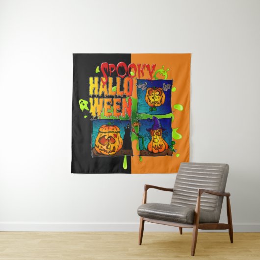 Tenture Spooky Halloween タペストリー (インサイチュ)