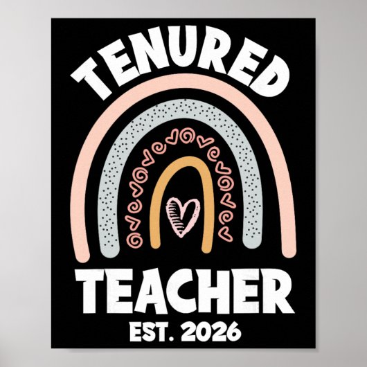 Tenured Teacher 2026 女性のテニュア昇進 ポスター (正面)