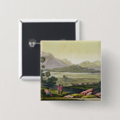 Teocalli、Tenochtitlan、メキシコの素晴らしい寺院 缶バッジ (正面&裏面)