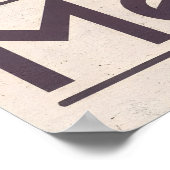 Teotihuacan Wall Art, Geometric Pyramid, Muted ポスター (角)