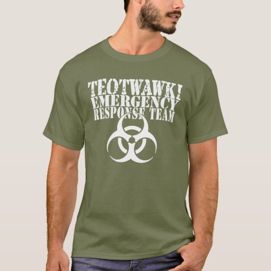 TEOTWAWKI ERT -人のワイシャツ Tシャツ (正面)