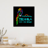 Tequila Bar and Grille Neon Sign ポスター (キッチン)
