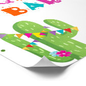 Tequila Bar Fiesta Drinks Cactus Table Sign ポスター (角)