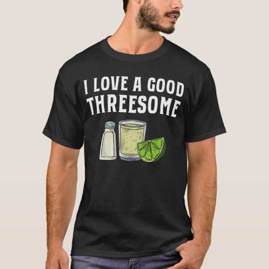 Tequila Lime And Salt Funny Bartender Tシャツ (正面)