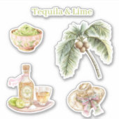 Tequila & Lime Guacamole Tropical Palm Tree Hat シール (正面)