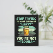 Tequila Lover Lemon Salt Party Drinking Fun ポストカード (スタンド正面)