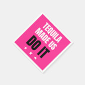 Tequila Made Us Do It | Bride Squad Drinking スタンダードカクテルナプキン (角)