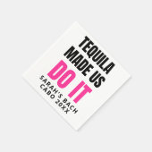 Tequila Made Us Do It | Bride Squad Drinking スタンダードカクテルナプキン (角)