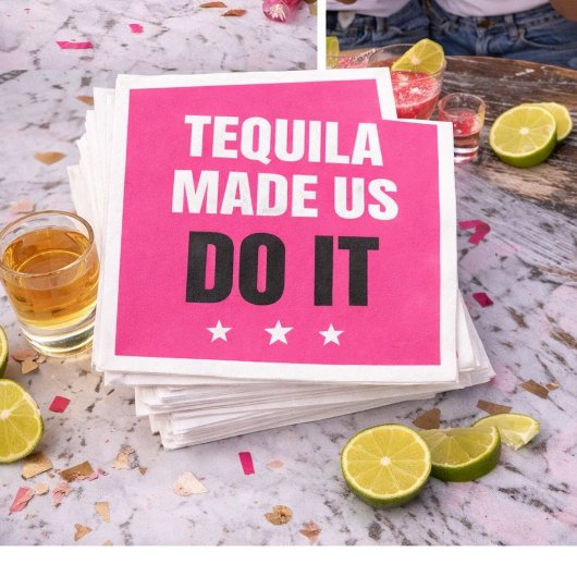 Tequila Made Us Do It | Bride Squad Drinking スタンダードカクテルナプキン
