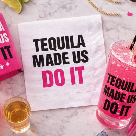 Tequila Made Us Do It | Bride Squad Drinking スタンダードカクテルナプキン