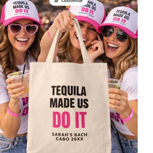 Tequila Made Us Do It | Bride Squad Drinking トートバッグ