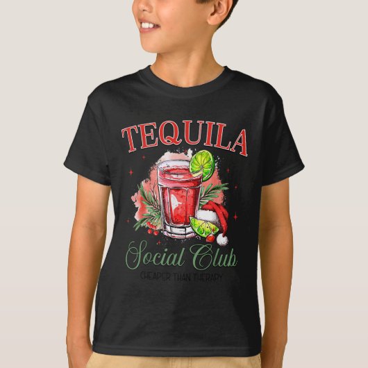 Tequila Social Club Tequila Tail Club Drinking Chr Tシャツ (正面)